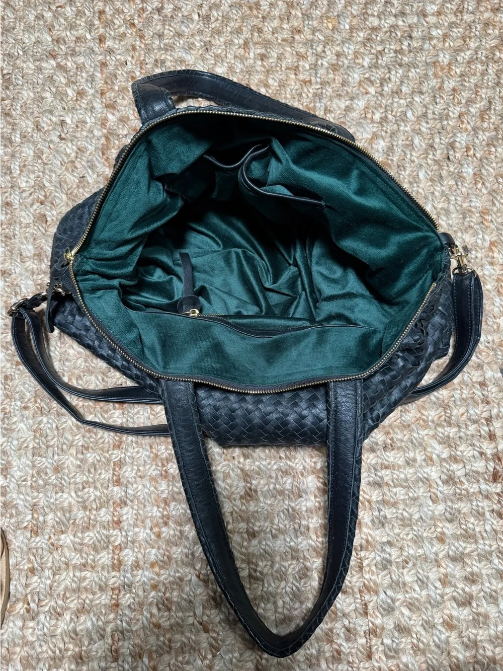 Leather woven bag - Picture 2 of 7